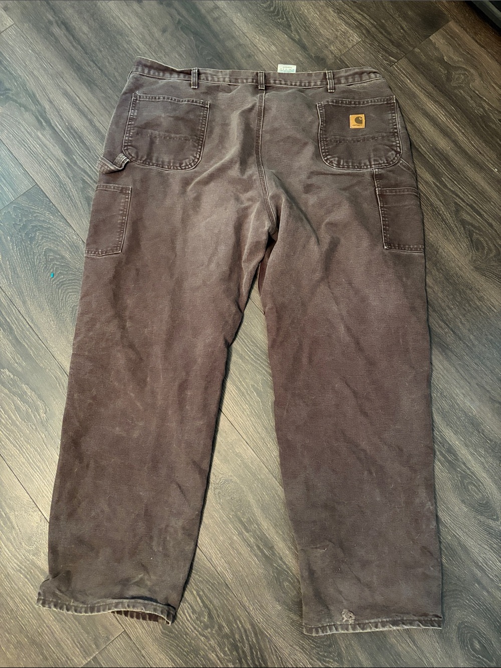 Carhartt Men’s Brown Work Pants - Heavy-Duty Canvas 46X34 Vtg Y2K